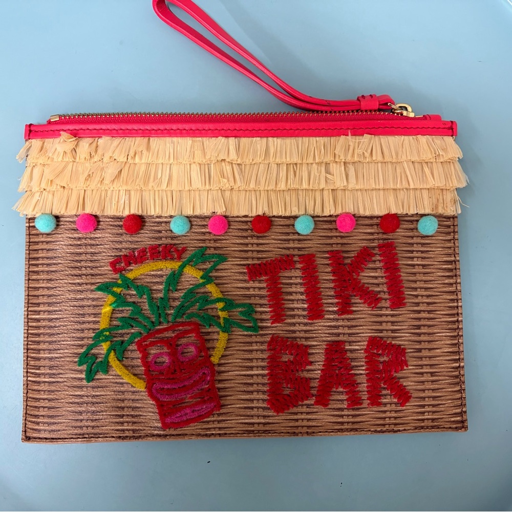 Kate Spade New York "Breath of Fresh Air" Tiki Bar Wristlet Pouch.